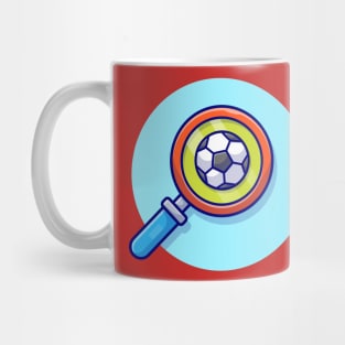 Finding Soccer Cartoon Vector Icon Illustration Mug